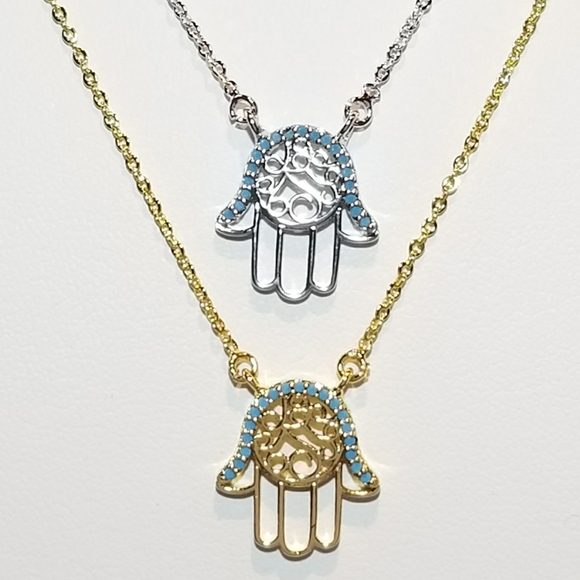 💖 New in Gift Box 🎁 Hamsa Hand Necklace - Picture 5 of 10